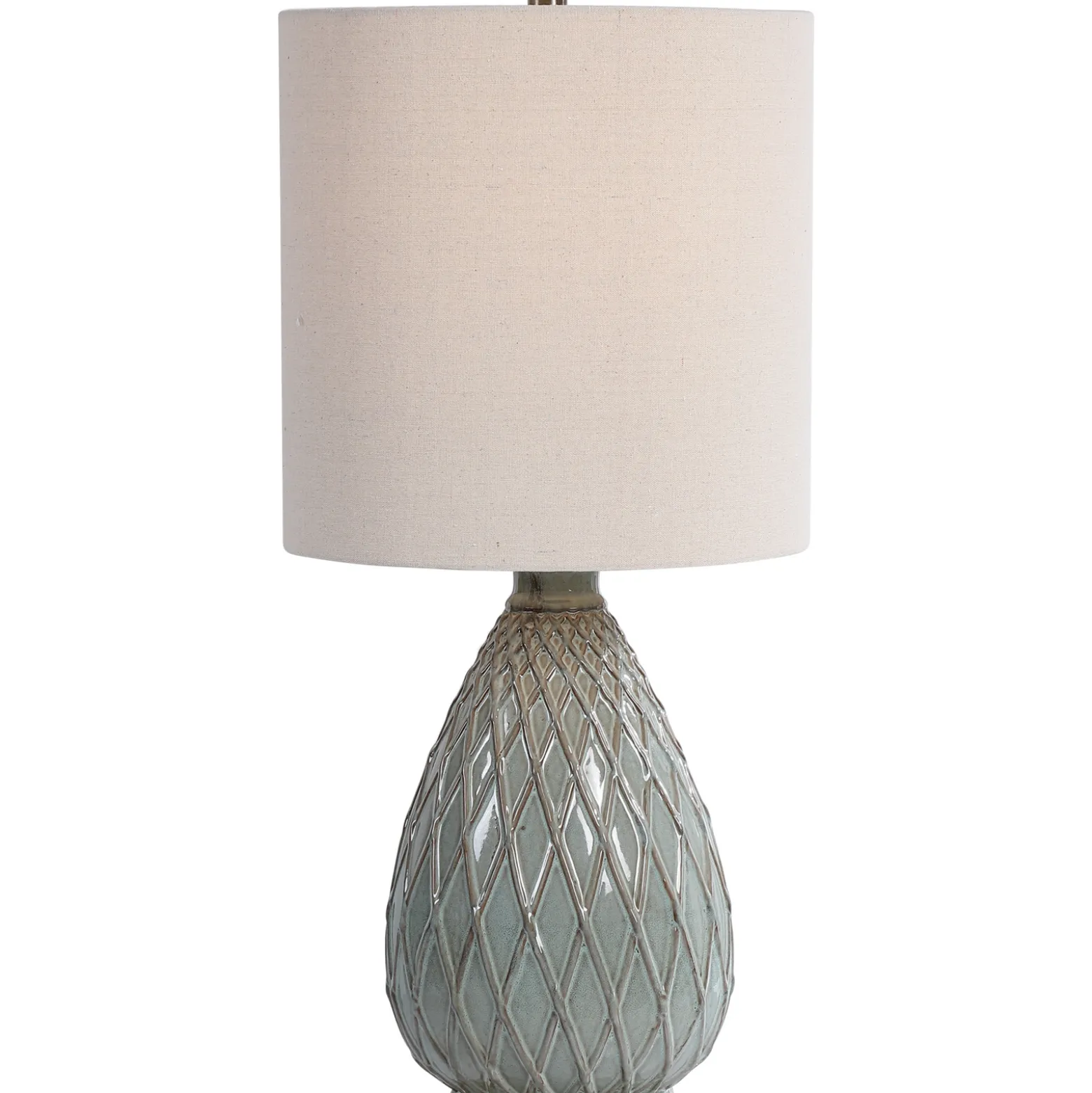 Aqua Rusted Ceramic Table Lamp