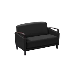 Arc Collection Polyurethane Sofa with Wood Arms