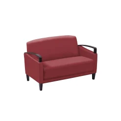 Arc Collection Polyurethane Sofa with Wood Arms
