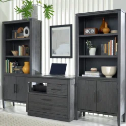 Argenta 5 Shelf Bookcase w/ Doors - 75"H