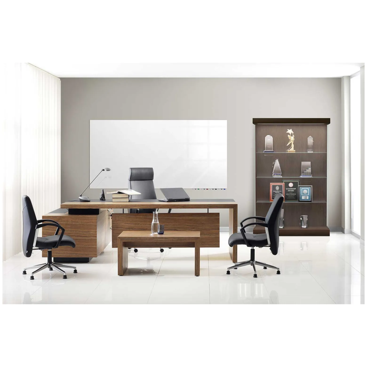Aria Magnetic Glass Marker Board - 5'x3'