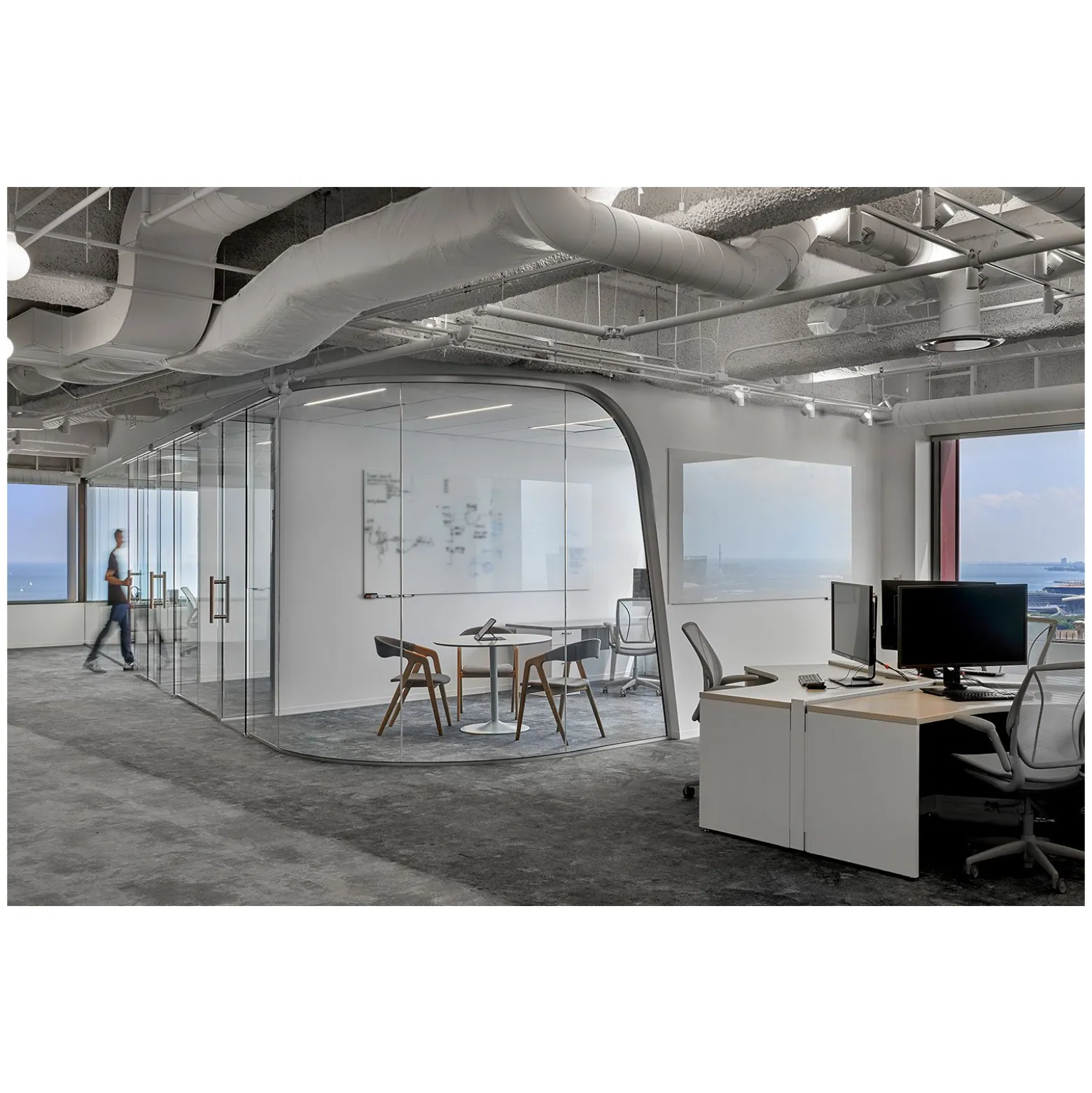 Aria Magnetic Glass Marker Board - 5'x3'
