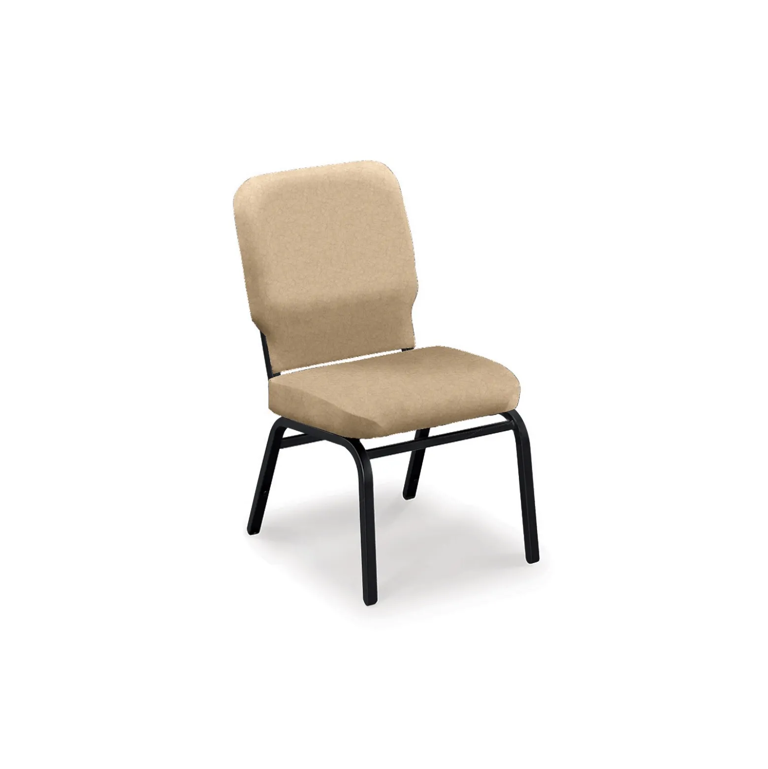 Armless Big and Tall Vinyl Stack Chair - 500 lb Weight Capacity