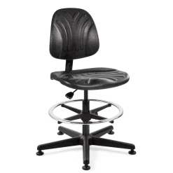 Armless Polyurethane Stool with Footring- 21"-31"H