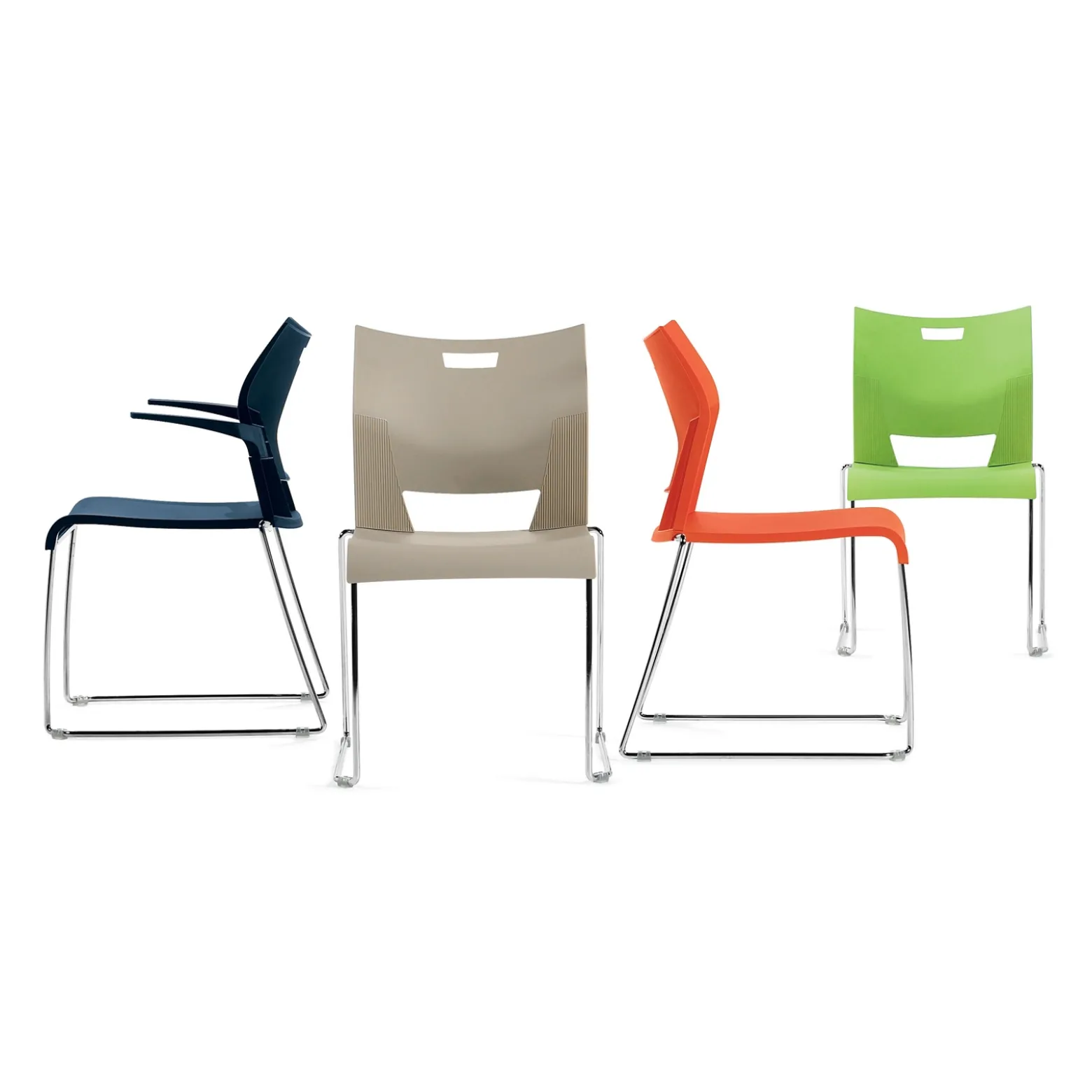 Armless Sled Base Stack Chair