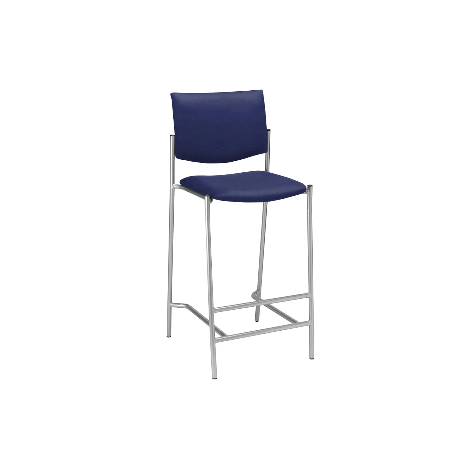 Armless Upholstered Back Barstool