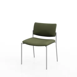 Armless Upholstered Back Extra Wide Guest Chair