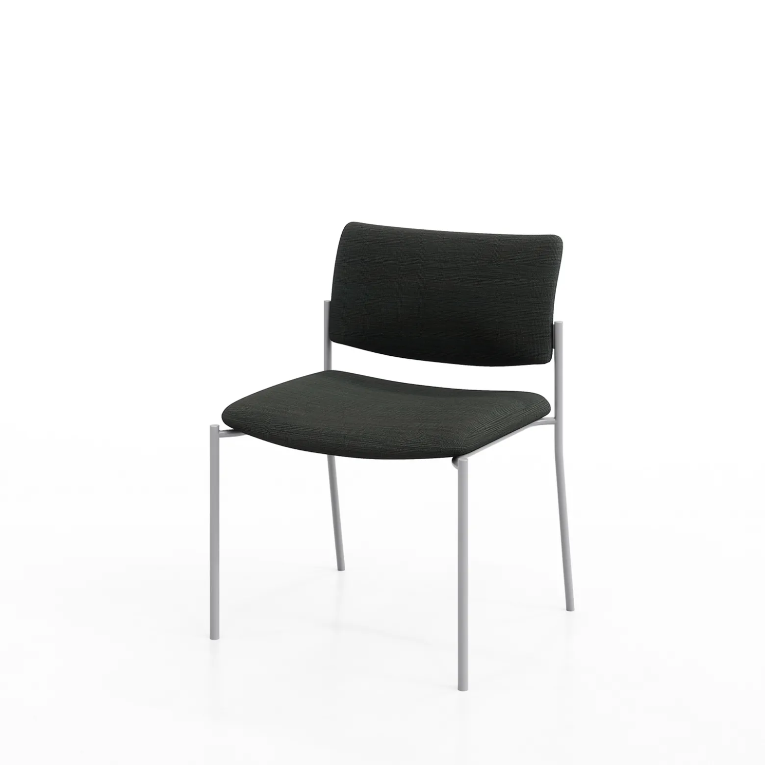 Armless Upholstered Back Extra Wide Guest Chair