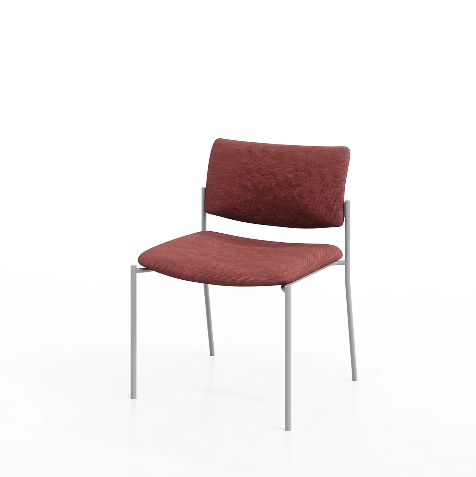 Armless Upholstered Back Extra Wide Guest Chair