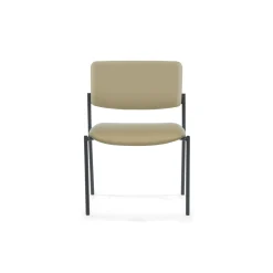 Armless Vinyl Mid-Size Stacking Guest Chair