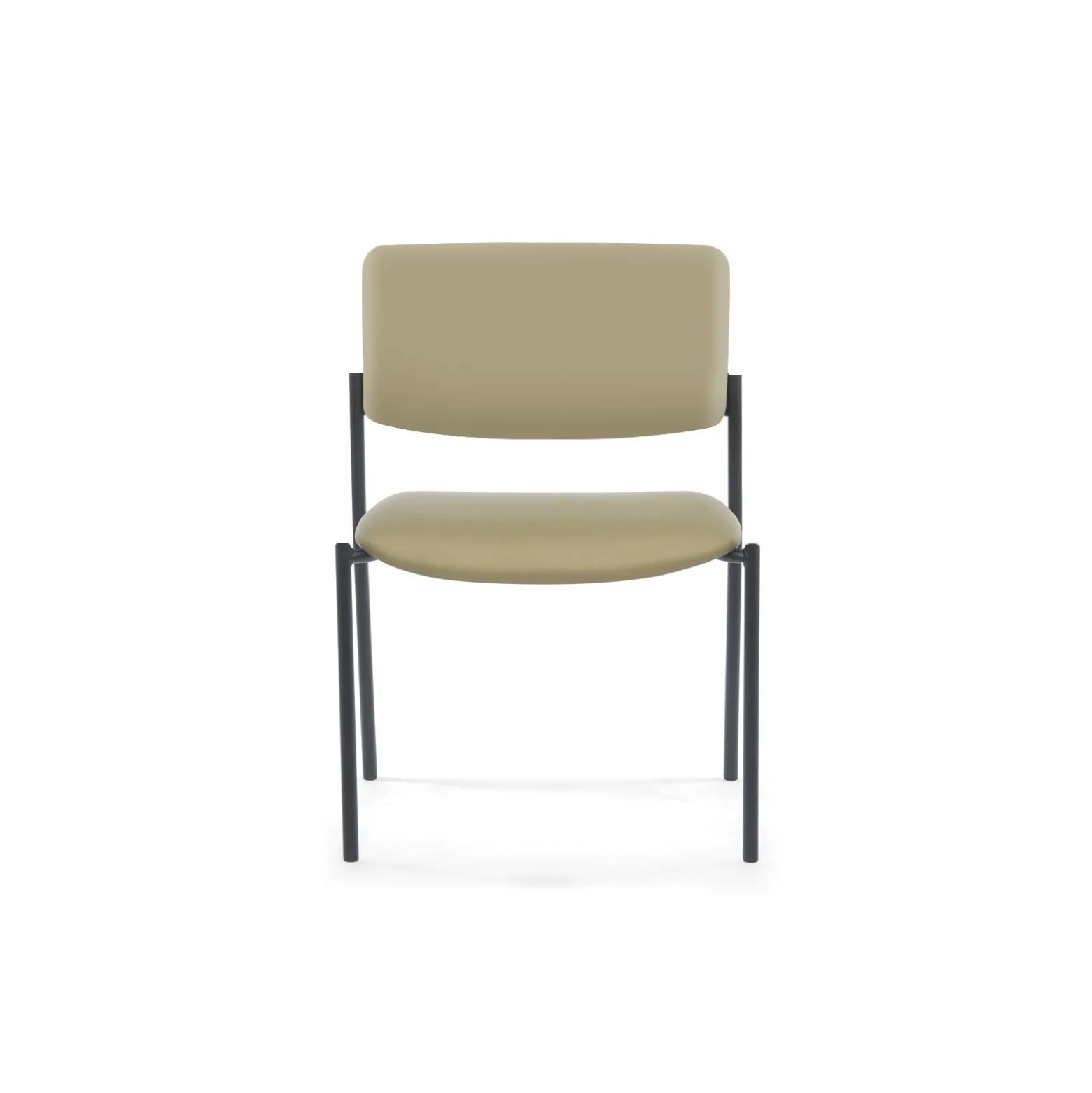 Armless Vinyl Mid-Size Stacking Guest Chair