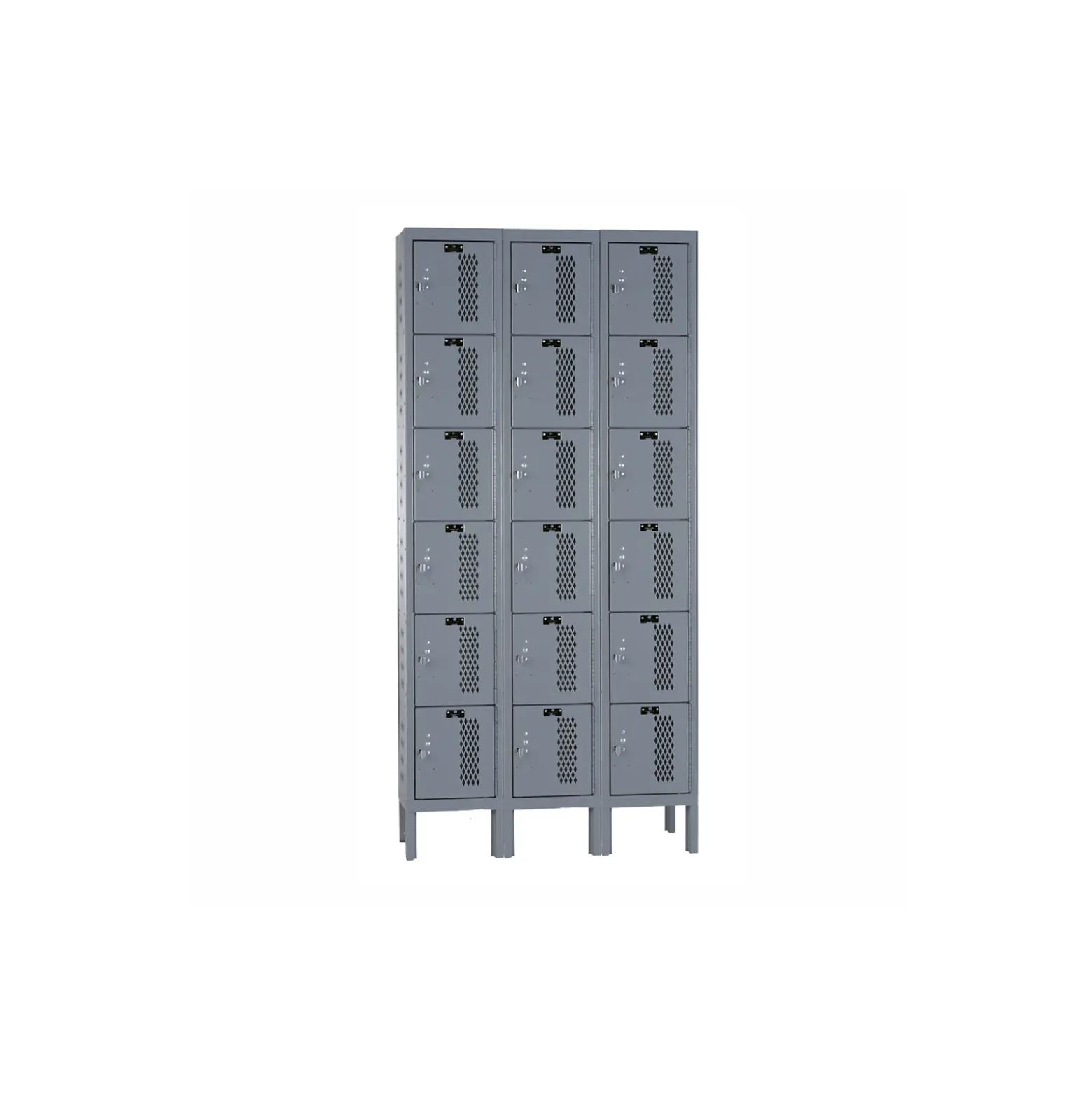 Assembled 36"W x 15"D Six Tier Ventilated Locker