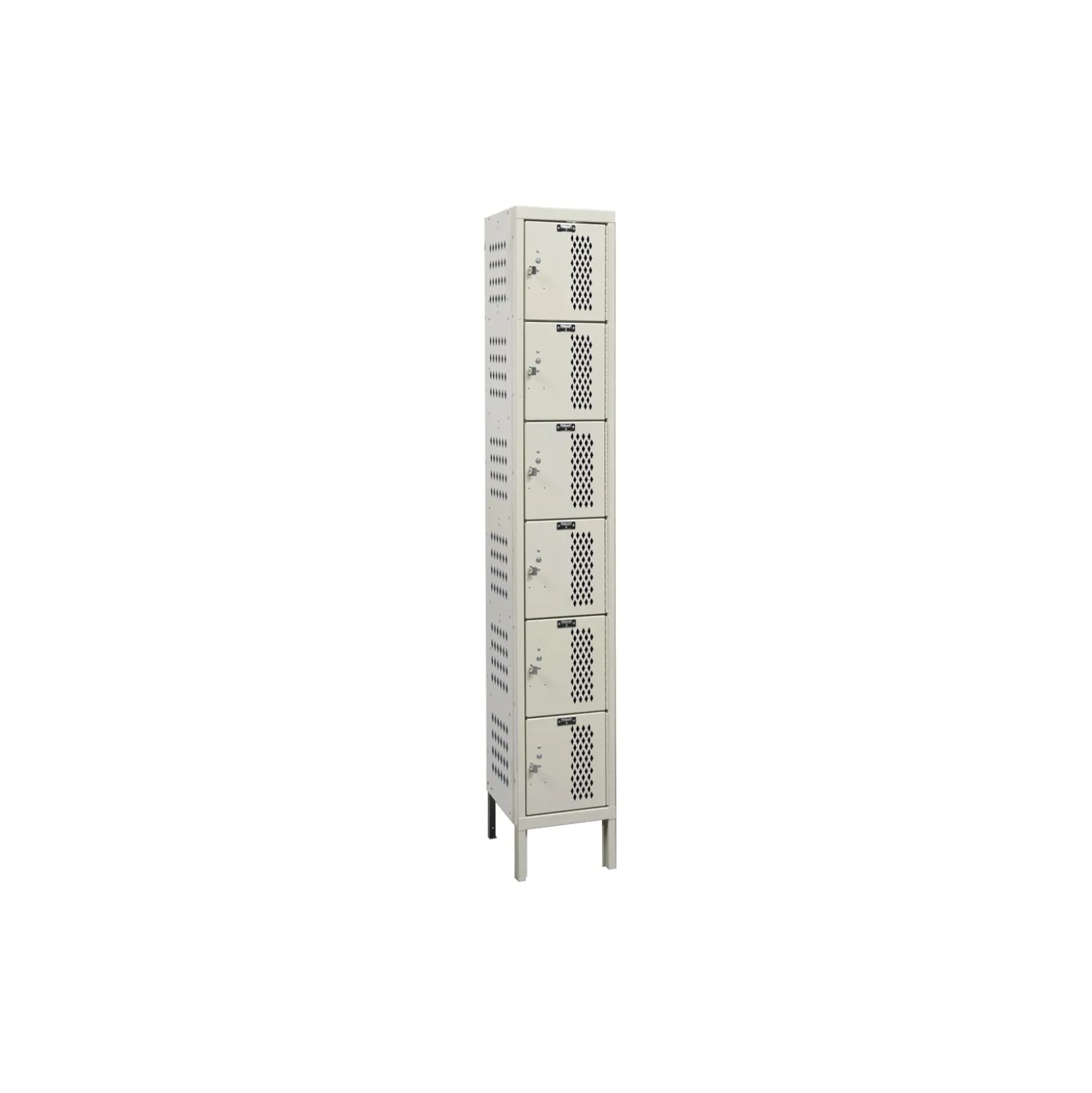 Assembled 12"W x 15"D Six Tier Ventilated Locker
