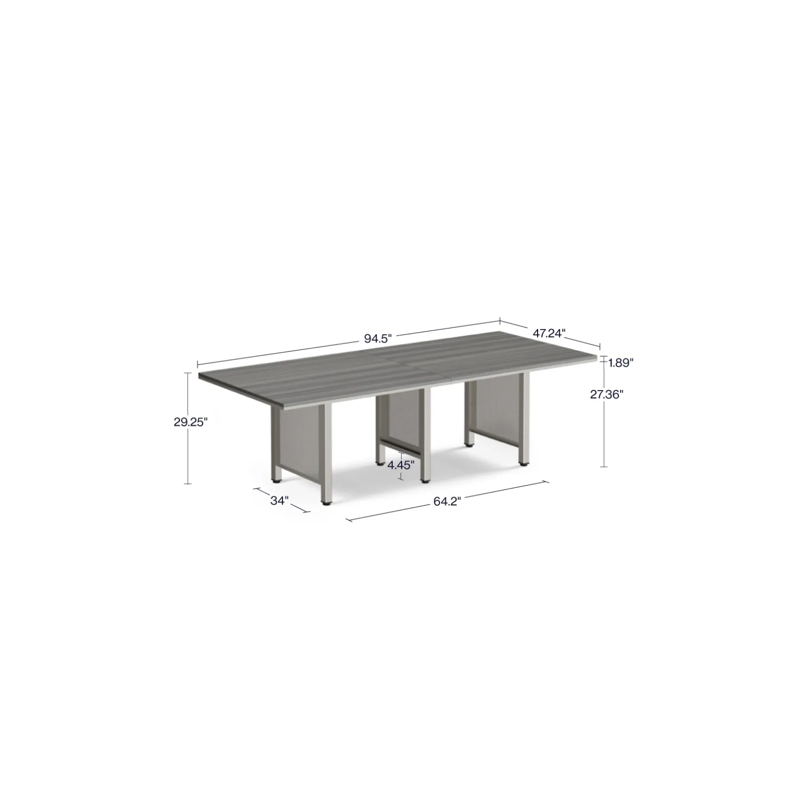 At Work 8' Expandable Conference Table - 95"W x 48"D