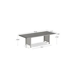 At Work 8' Conference Table and Harper Chairs (6) Set - 96