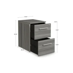 At Work 2 Drawer File Pedestal - 16