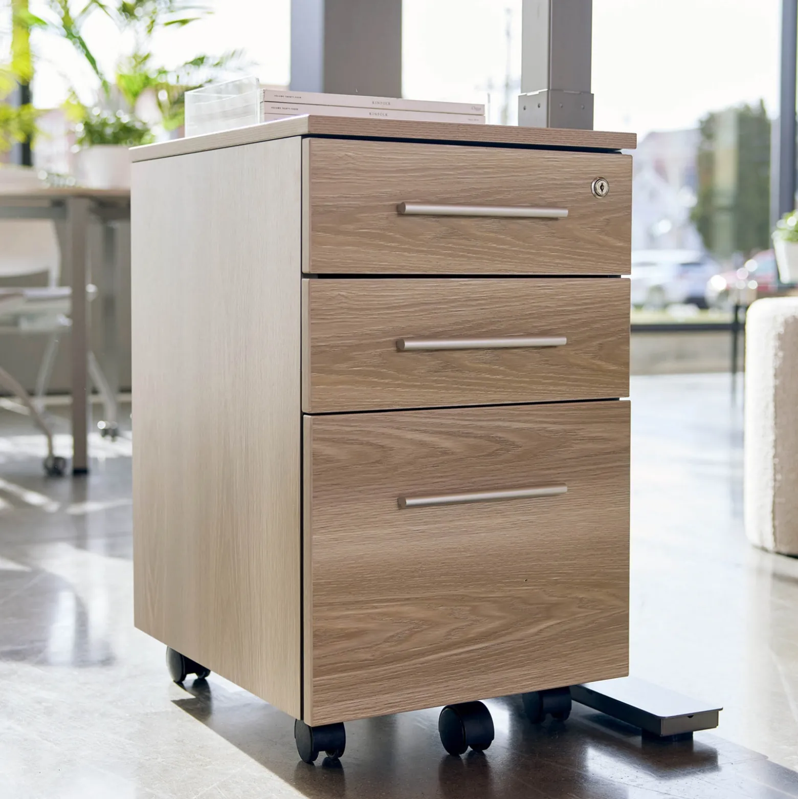 At Work 3 Drawer Mobile File Pedestal - 17"W x 21"D