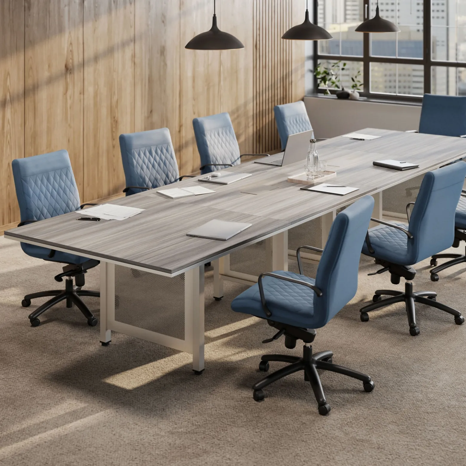 At Work 14' Expandable Conference Table - 166"W x 48"D