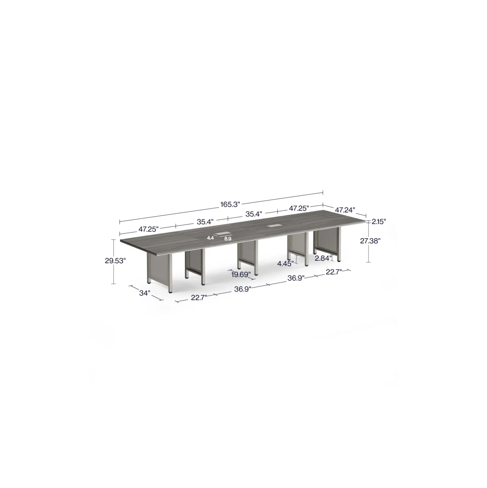 At Work 14' Expandable Conference Table - 166"W x 48"D