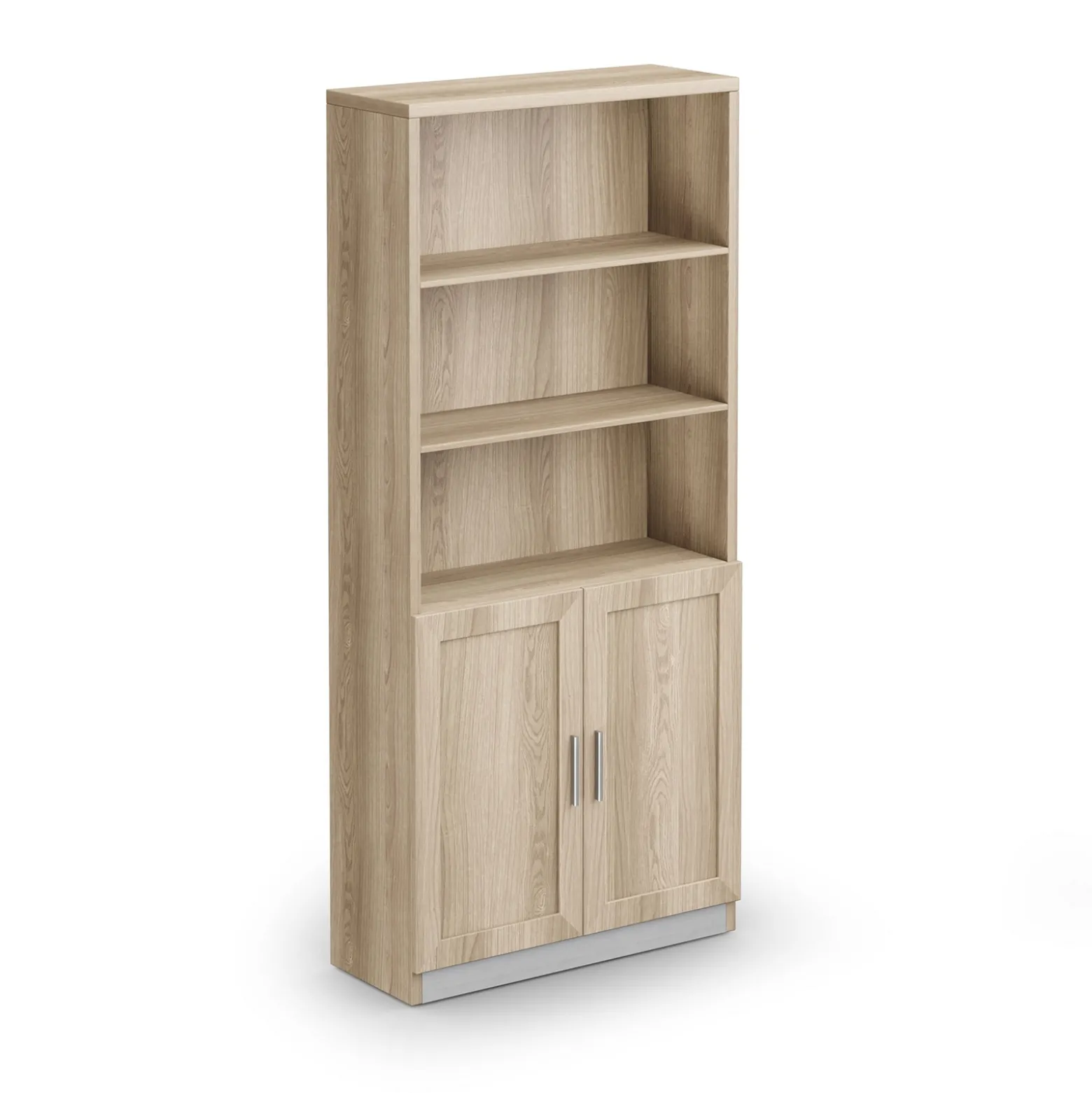 At Work 5 Shelf Bookcase with Doors - 32"W x 12"D x 72"H
