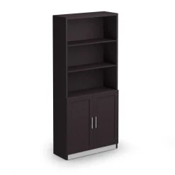 At Work 5 Shelf Bookcase with Doors - 32"W x 12"D x 72"H