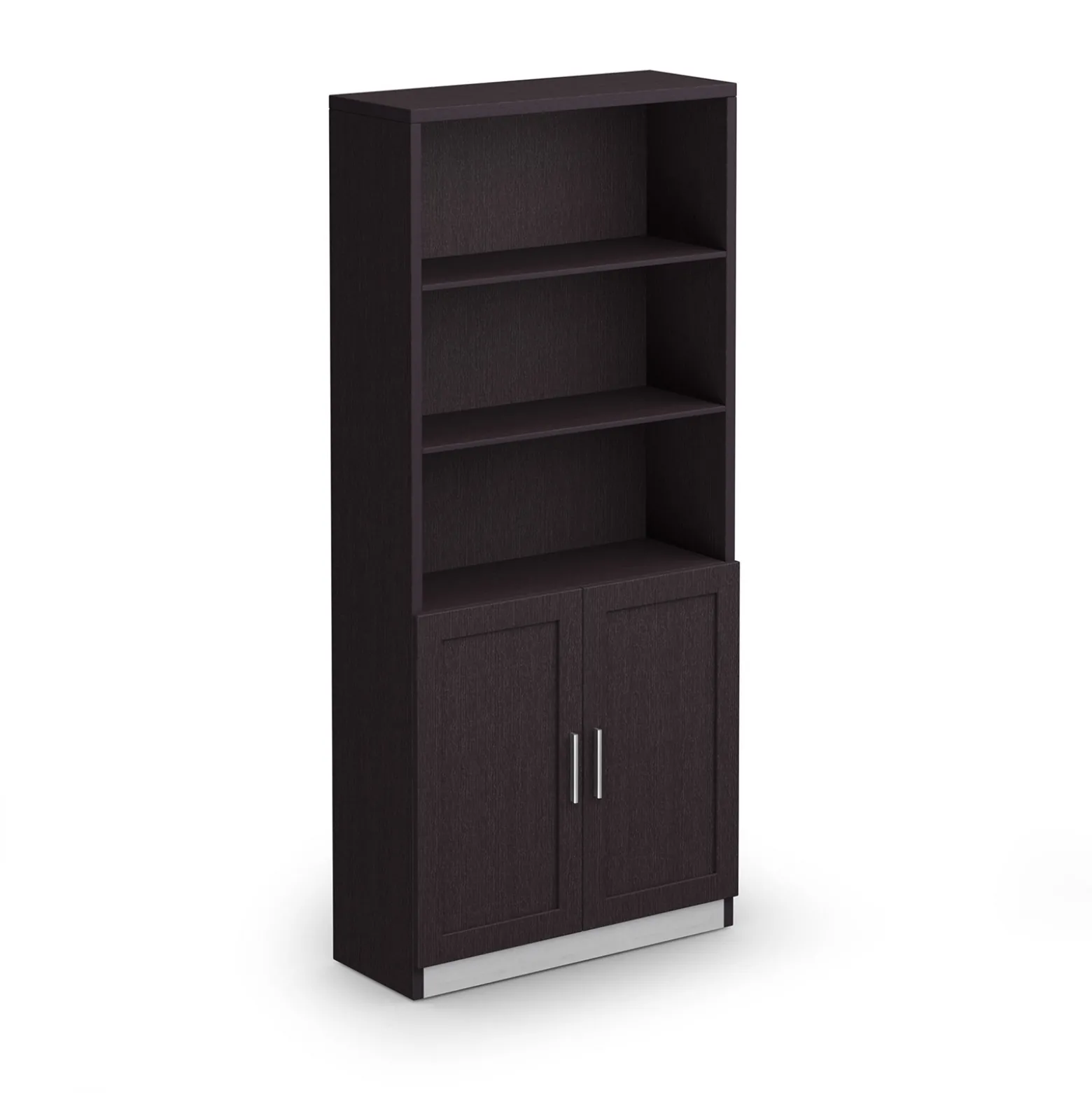 At Work 5 Shelf Bookcase with Doors - 32"W x 12"D x 72"H