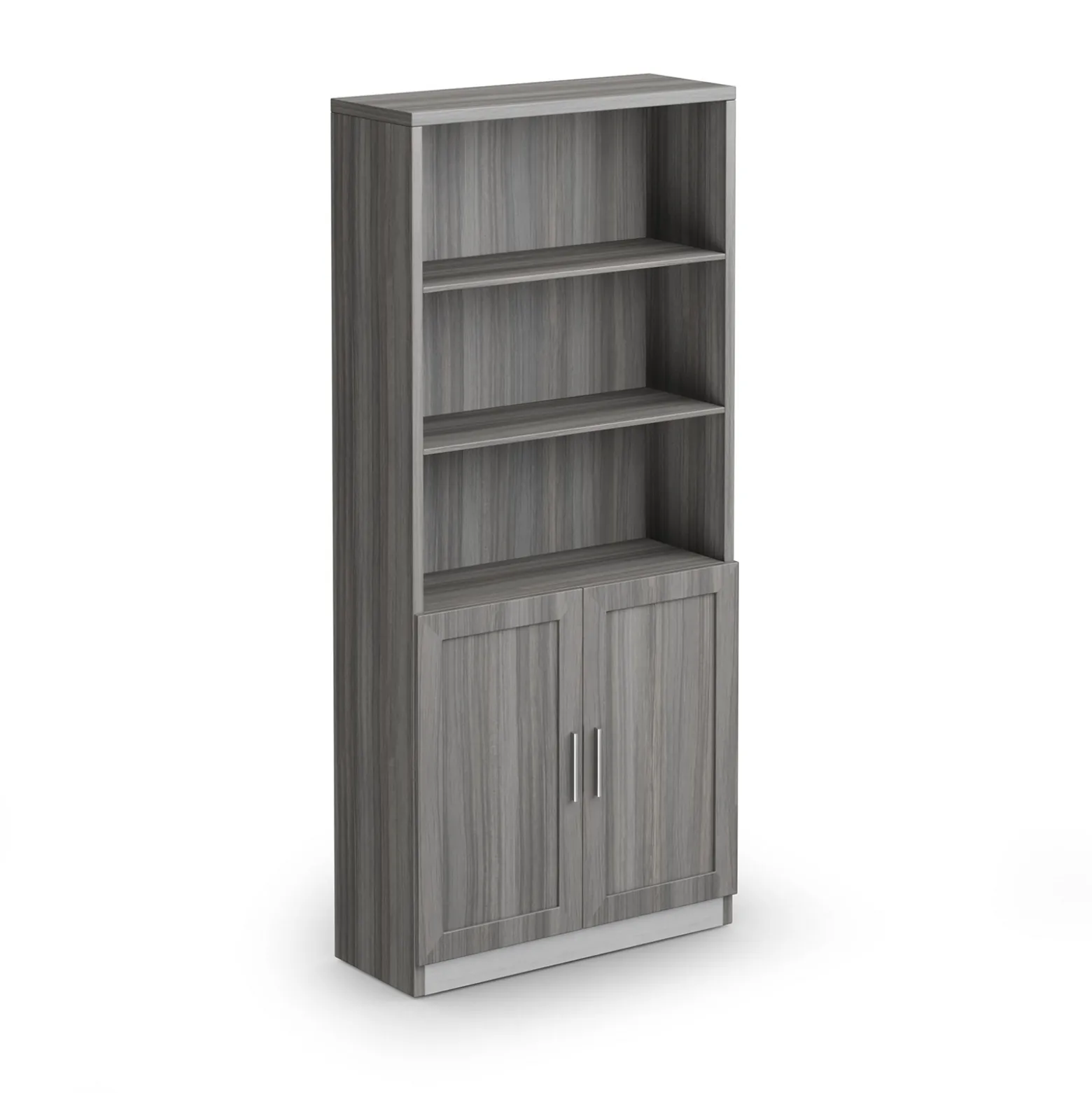 At Work 5 Shelf Bookcase with Doors - 32"W x 12"D x 72"H