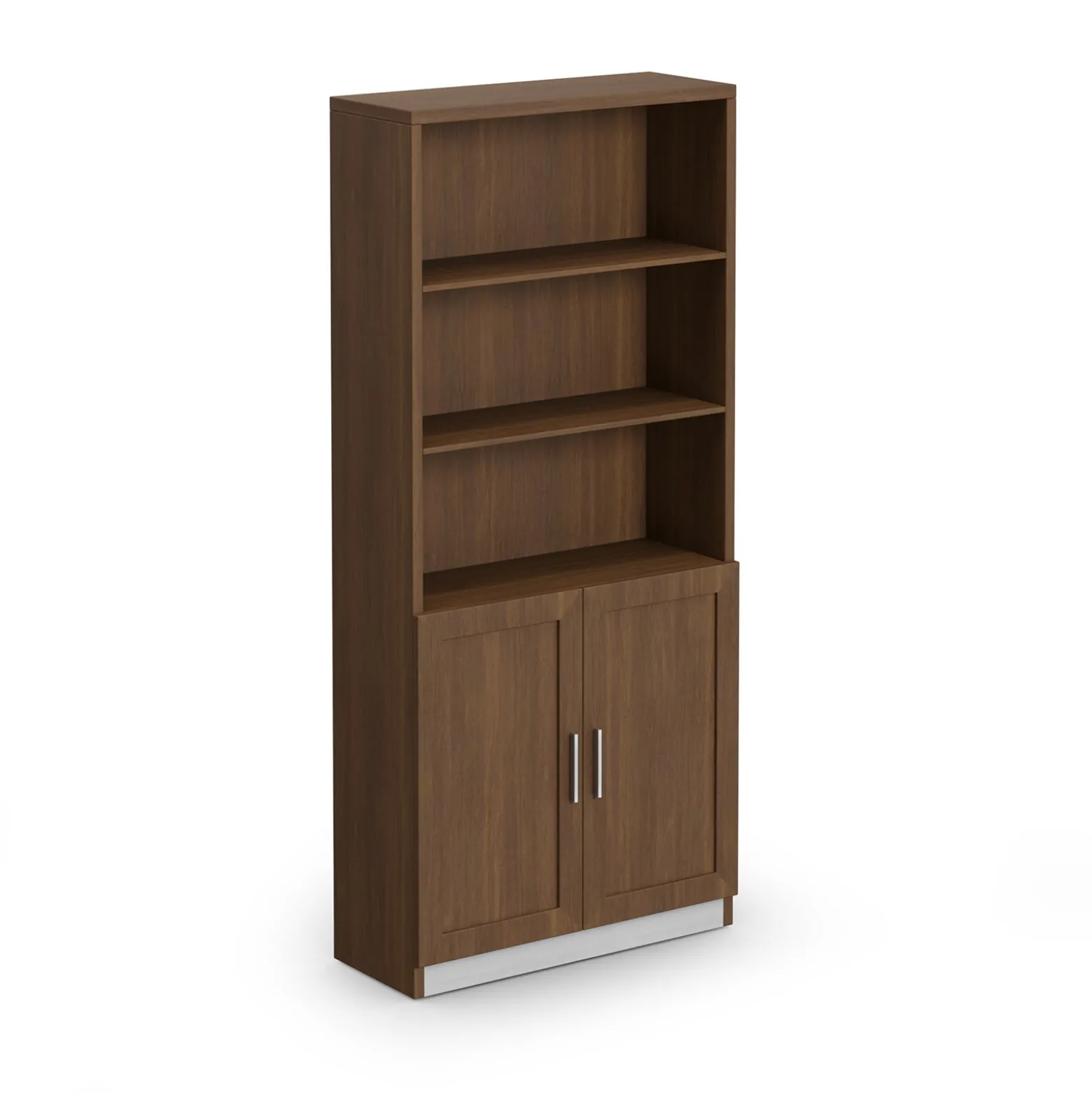 At Work 5 Shelf Bookcase with Doors - 32"W x 12"D x 72"H