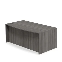 At Work Bowfront Double Pedestal Desk - 71
