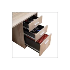 At Work Bowfront Double Pedestal Desk - 71