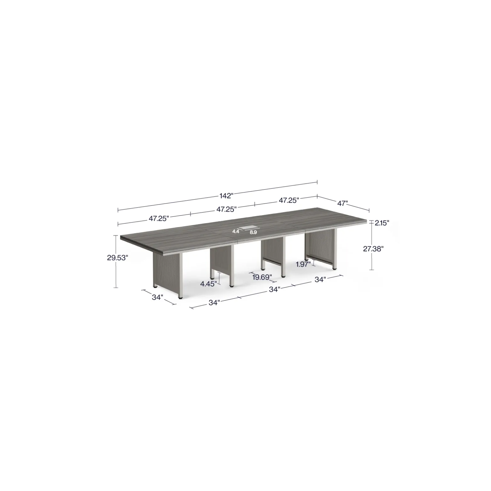 At Work Conference Table - 142"W x 47"D