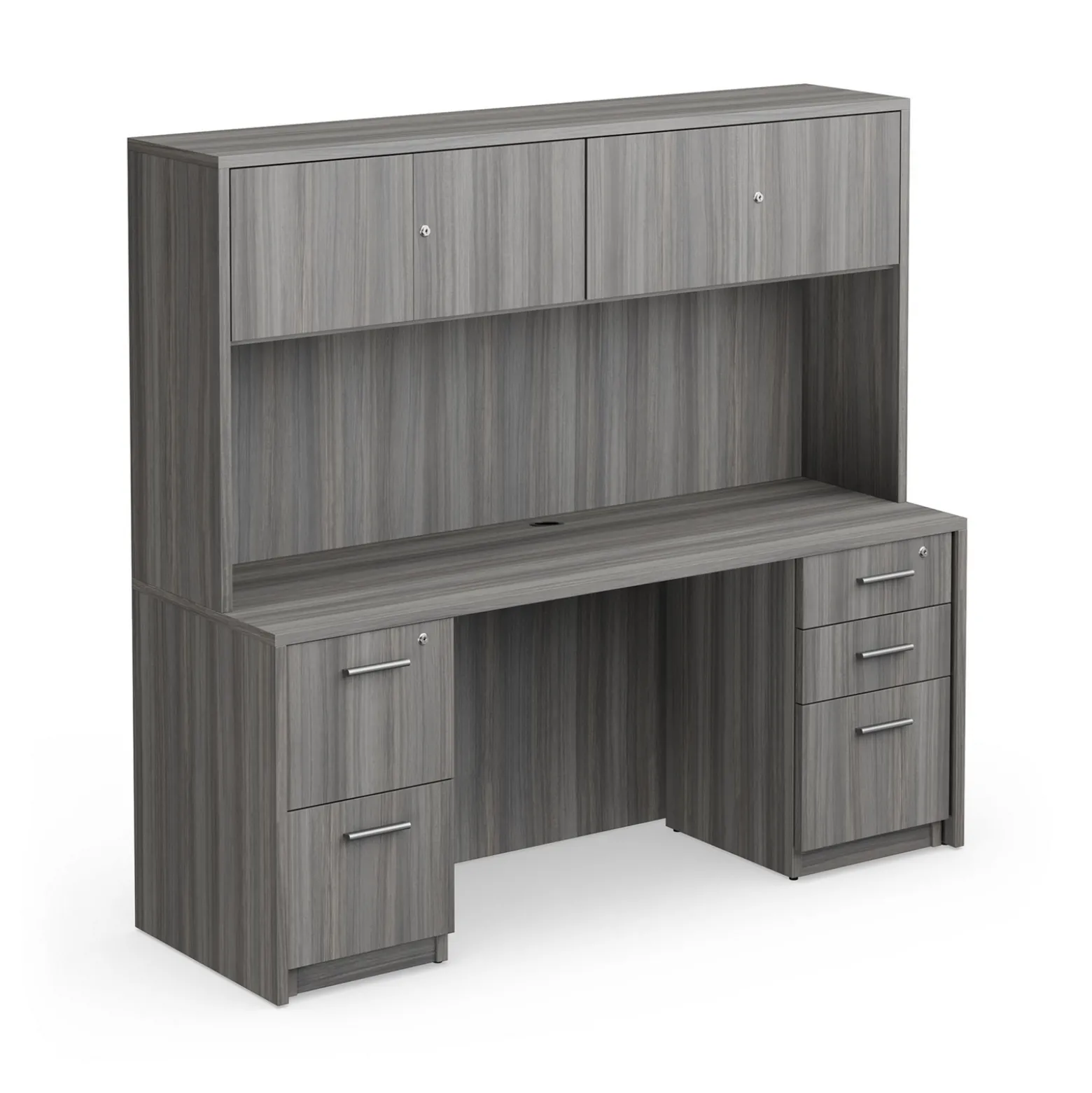 At Work Credenza and Hutch Set 71"W x 23"D