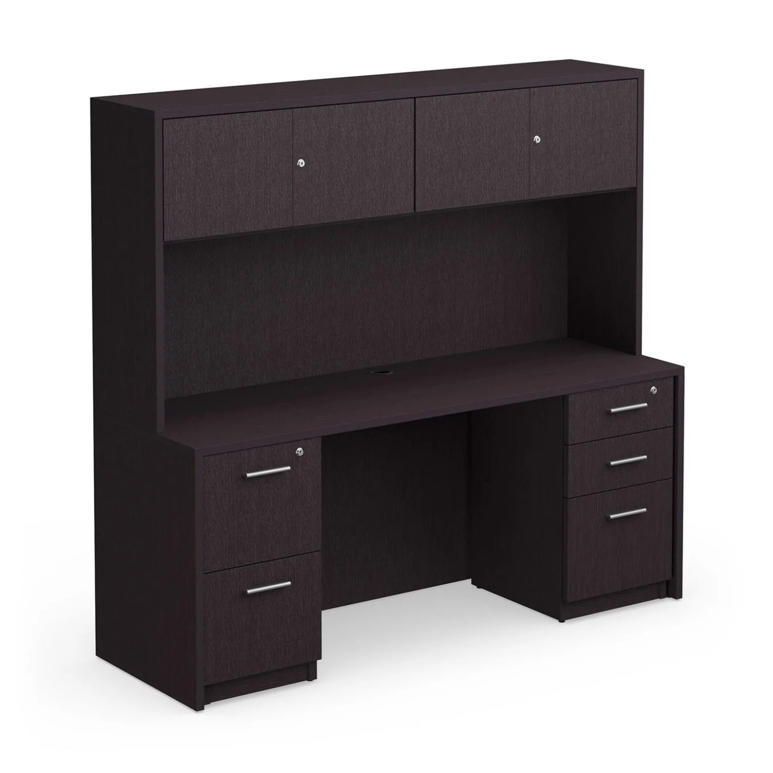At Work Credenza and Hutch Set 71"W x 23"D