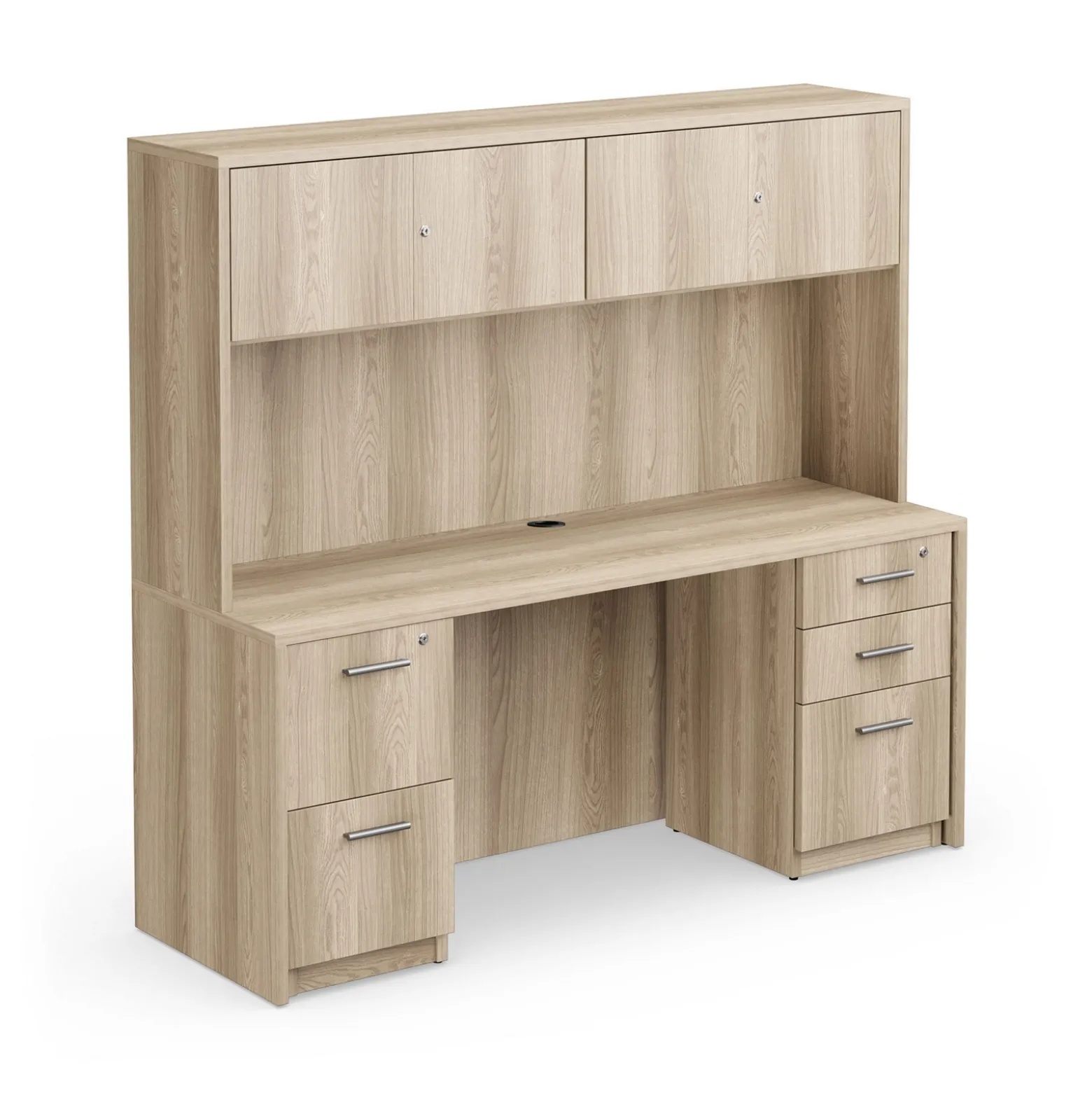 At Work Credenza and Hutch Set 71"W x 23"D