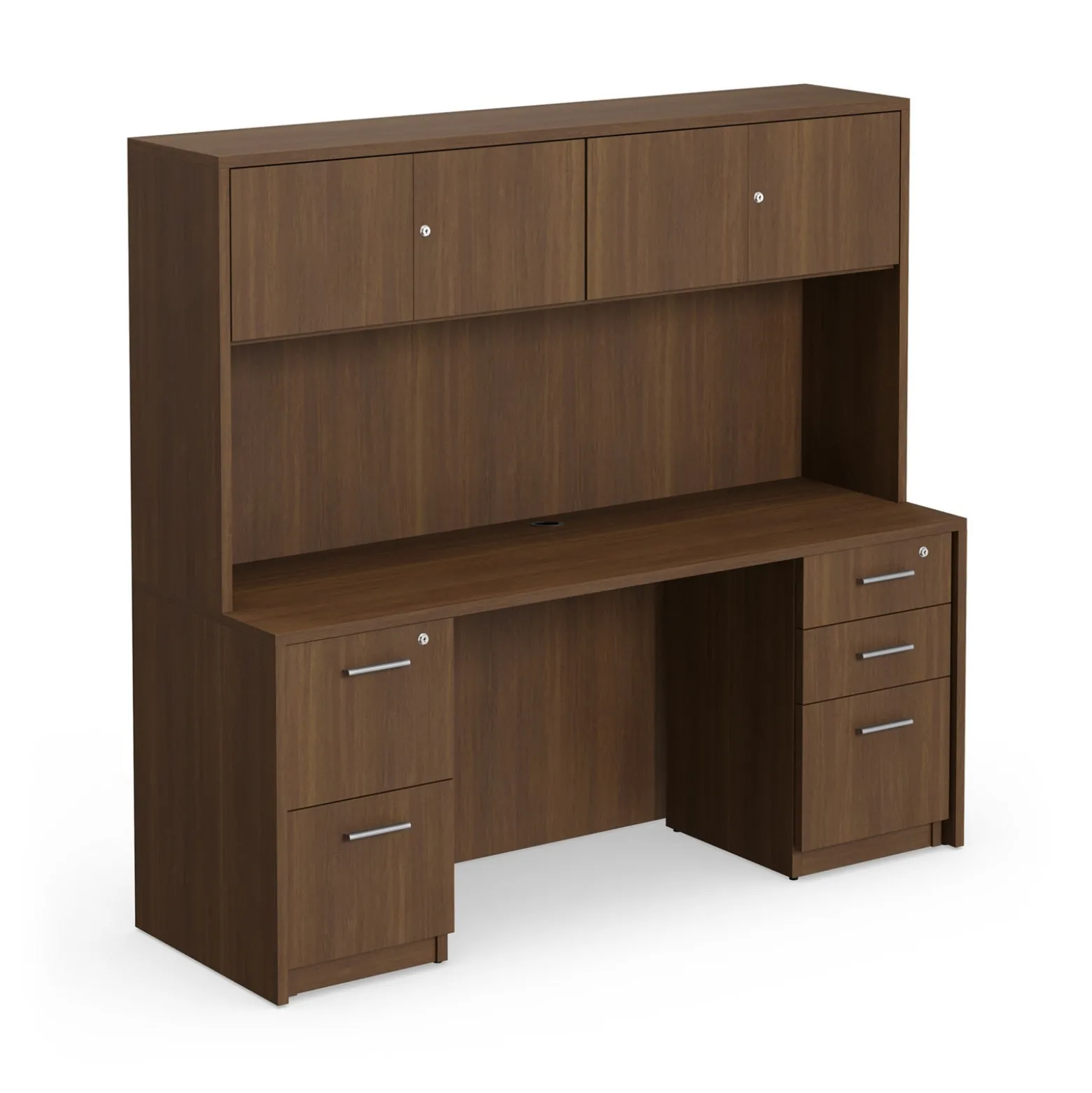 At Work Credenza and Hutch Set 71"W x 23"D