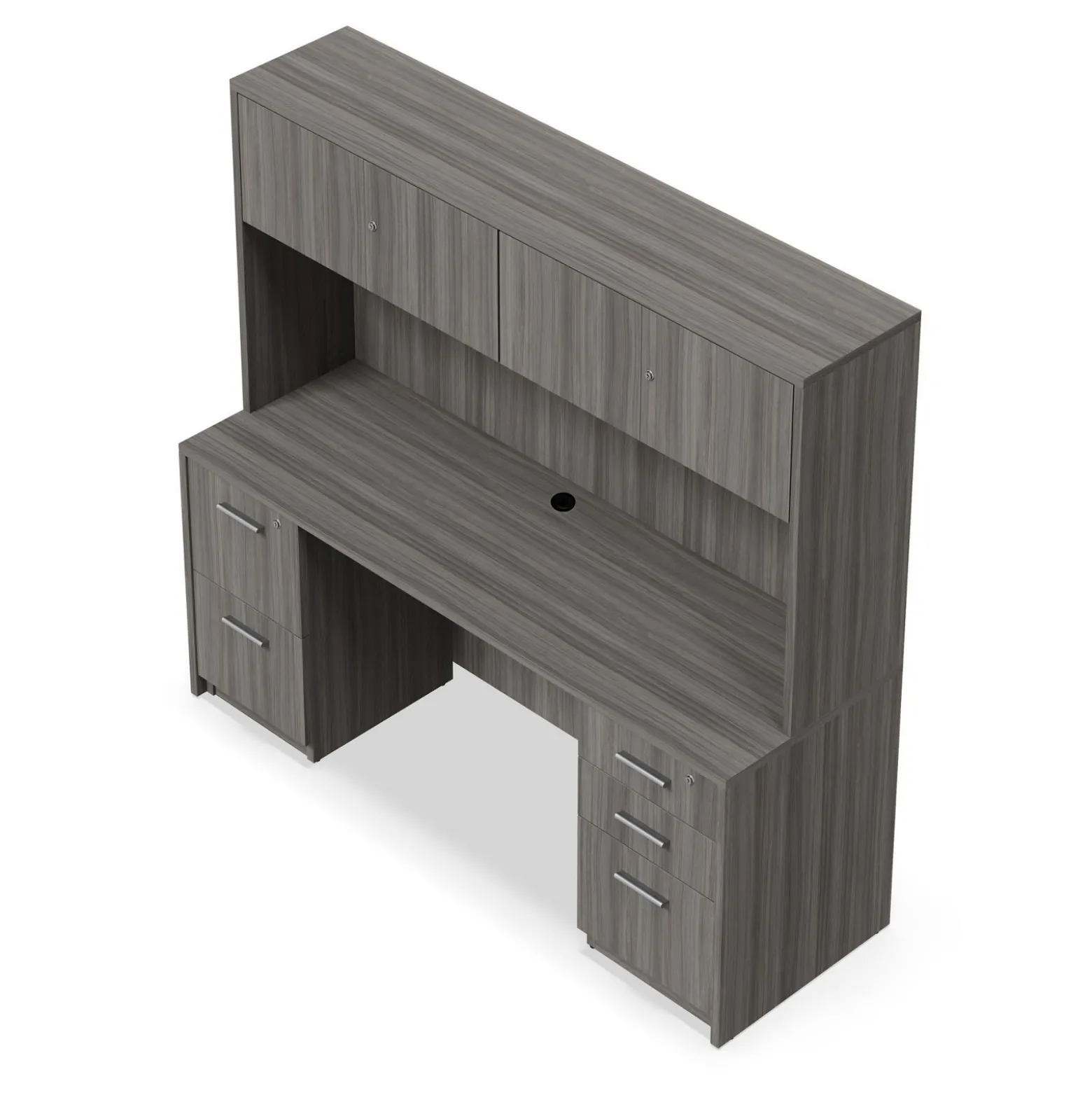 At Work Credenza and Hutch Set 71"W x 23"D