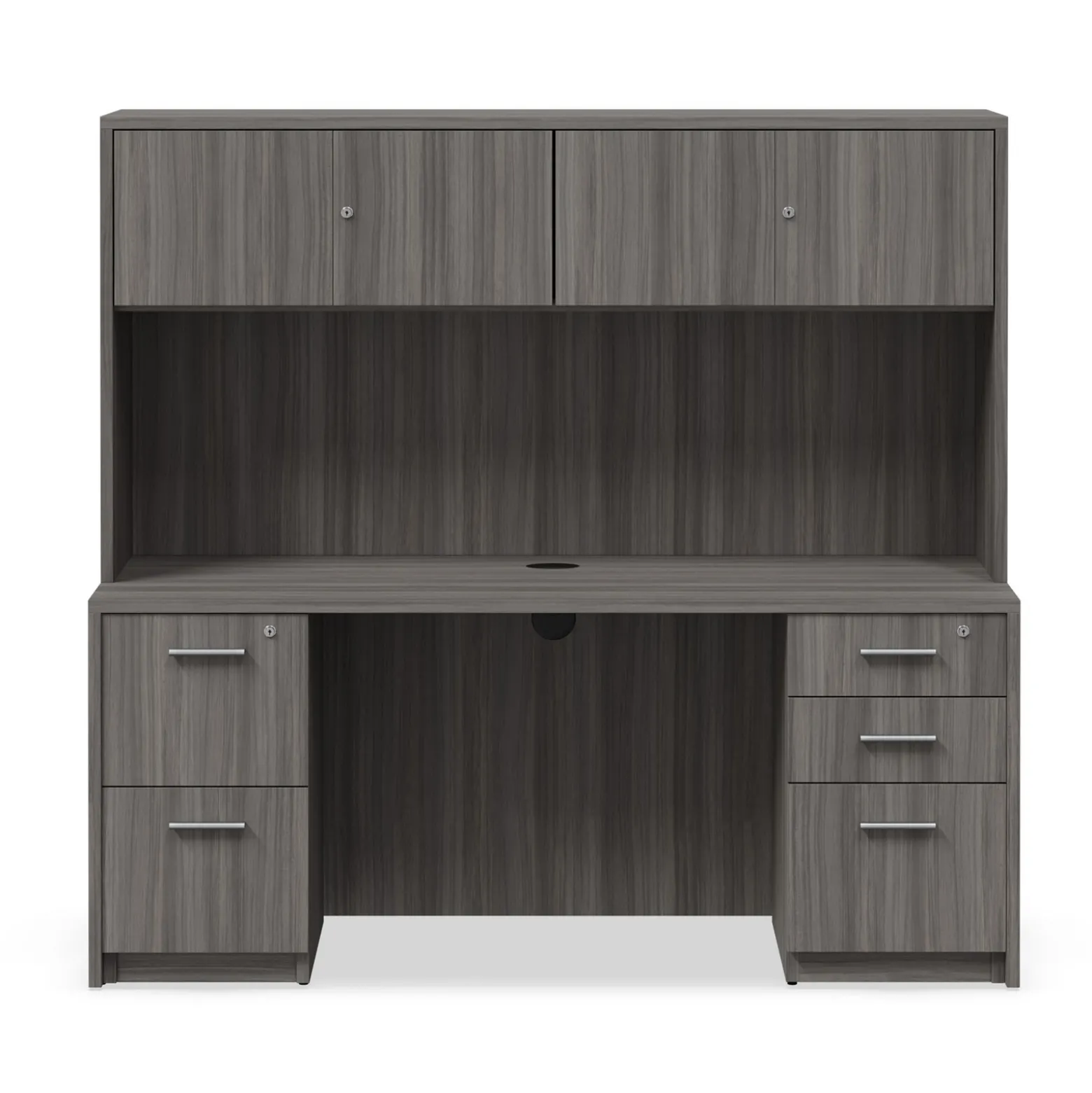 At Work Credenza and Hutch Set 71"W x 23"D