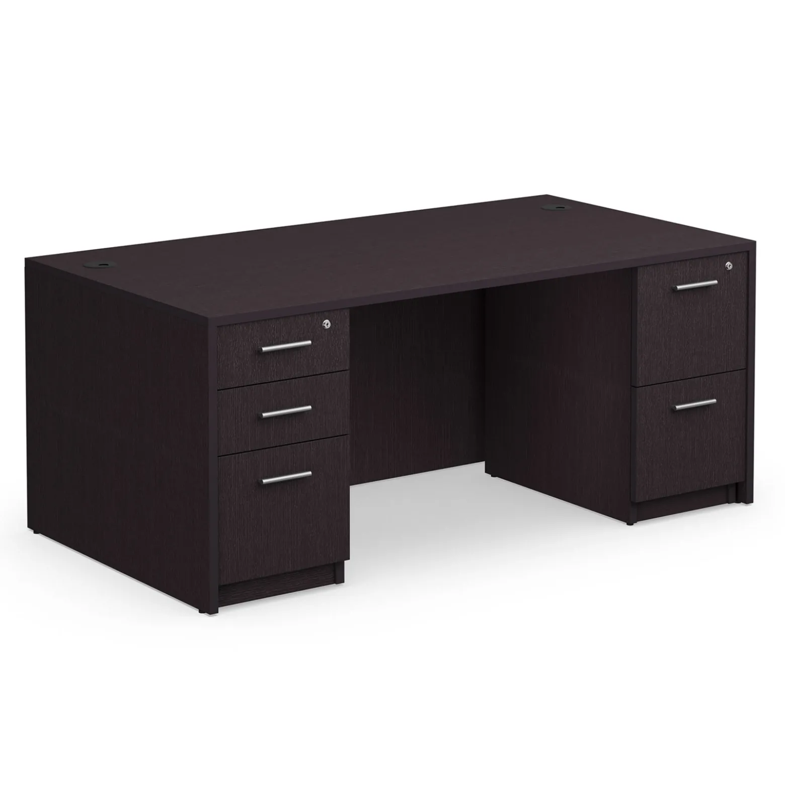 At Work Double Pedestal Desk - 66"W x 30"D