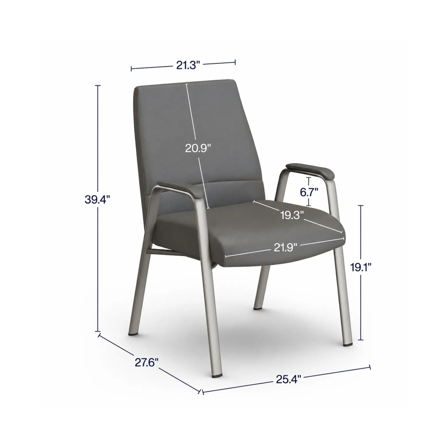 At Work Faux Leather Guest Chair