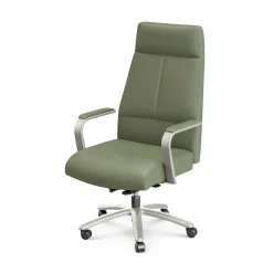 At Work Faux Leather High-Back Executive Office Chair