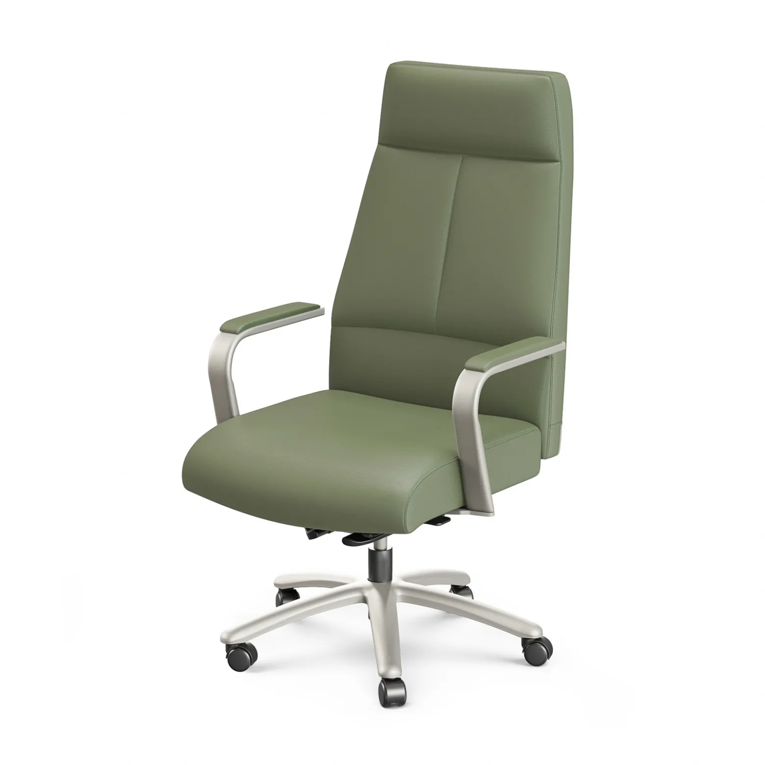At Work Faux Leather High-Back Executive Office Chair