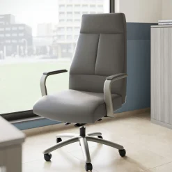At Work Faux Leather High-Back Executive Office Chair