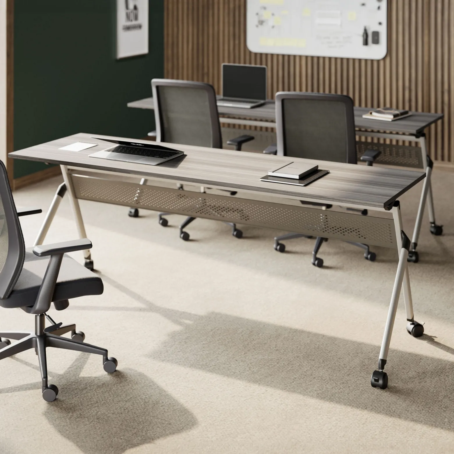 At Work Flip Top Training Table - 71"W x 24"D