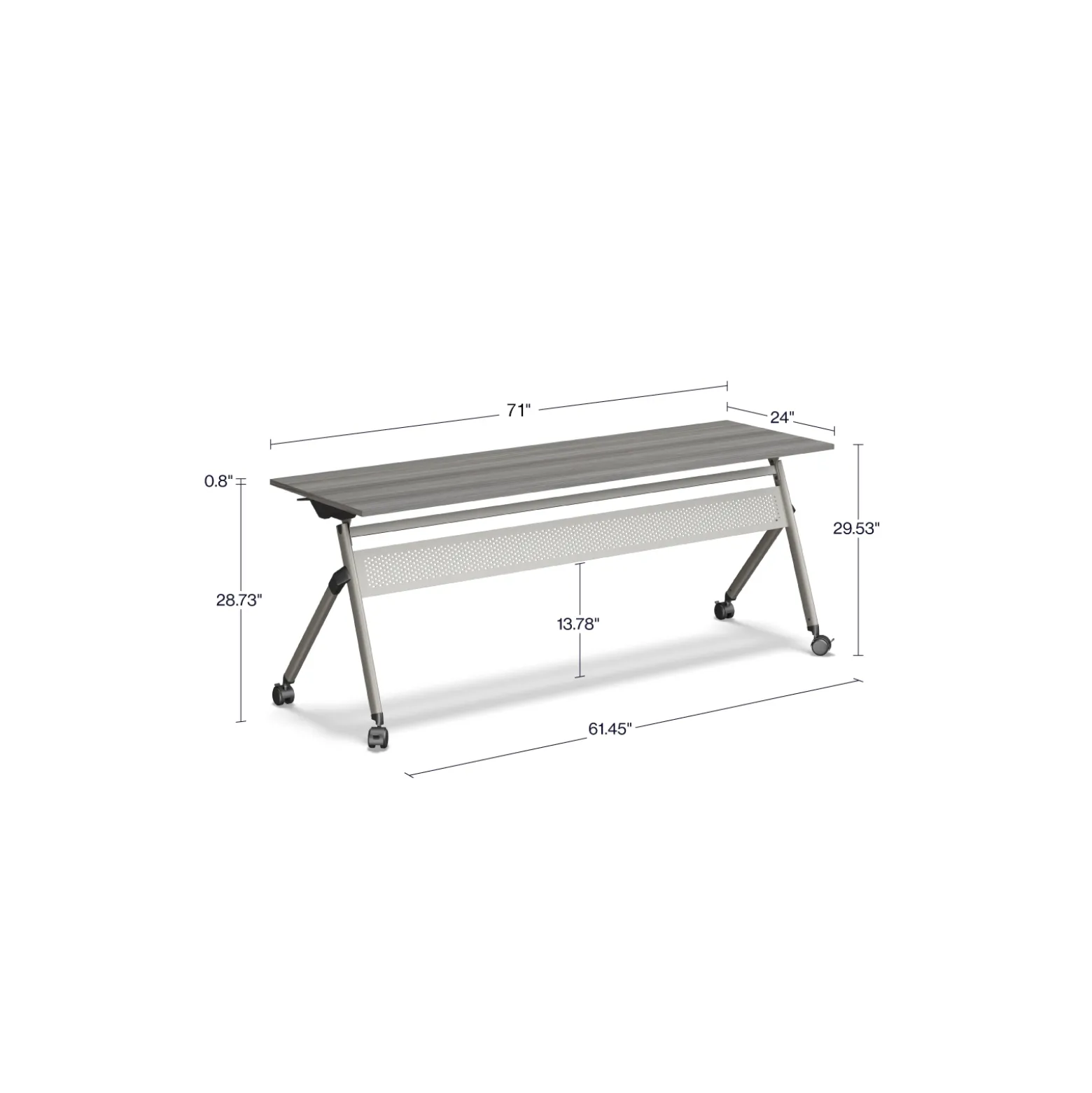 At Work Flip Top Training Table - 71"W x 24"D
