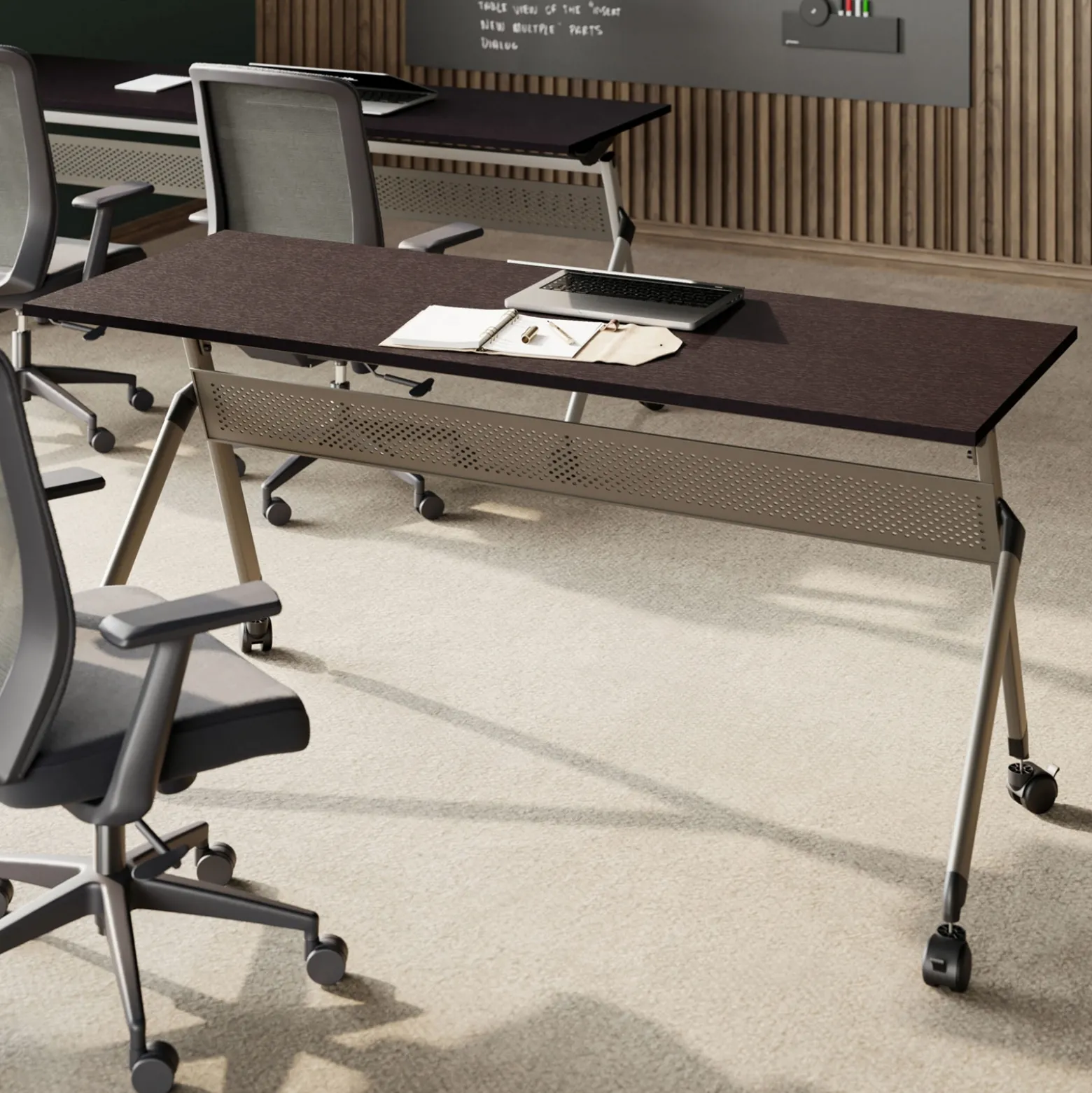 At Work Flip Top Training Table - 60"W x 24"D