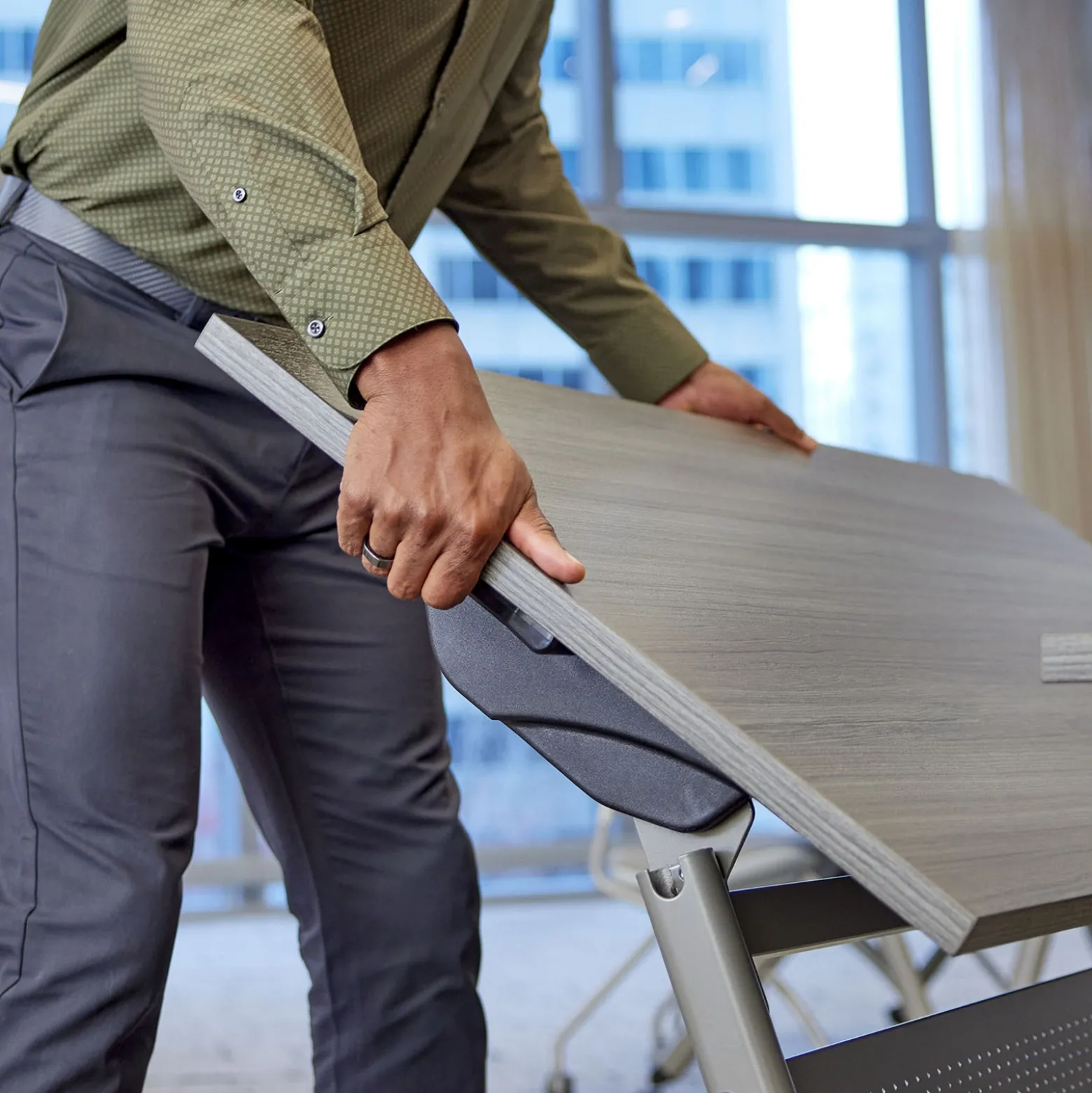 At Work Flip Top Training Table - 60"W x 24"D
