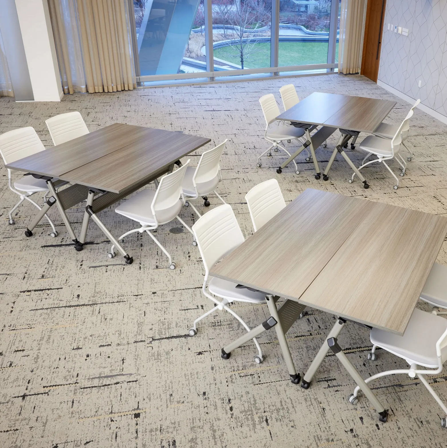 At Work Flip Top Training Table - 60"W x 24"D