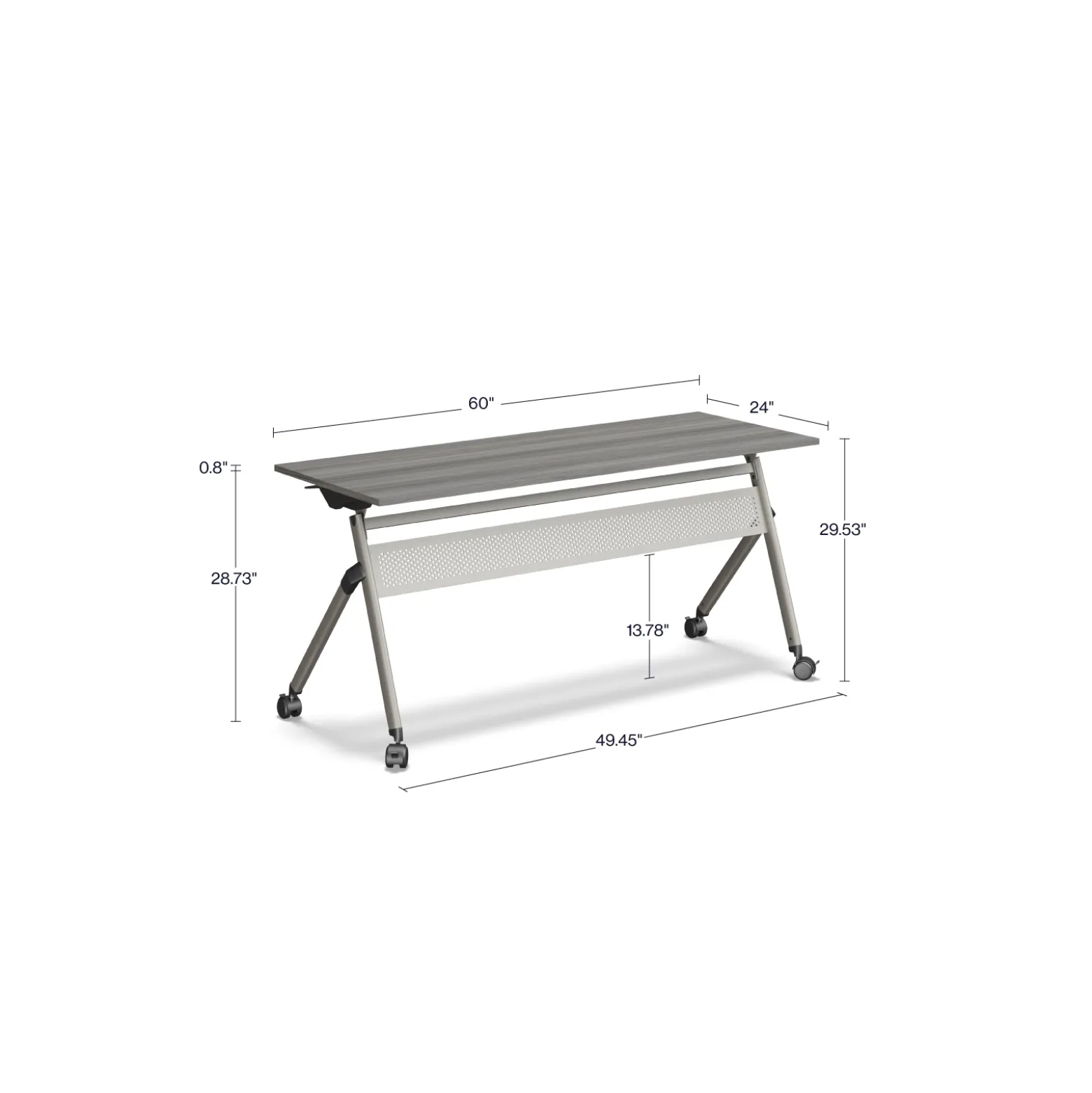 At Work Flip Top Training Table - 60"W x 24"D