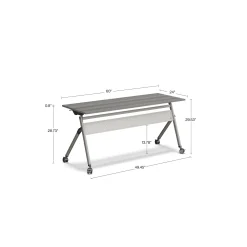 At Work Flip Top Training Tables - Set of Six - 60"W x 24"D