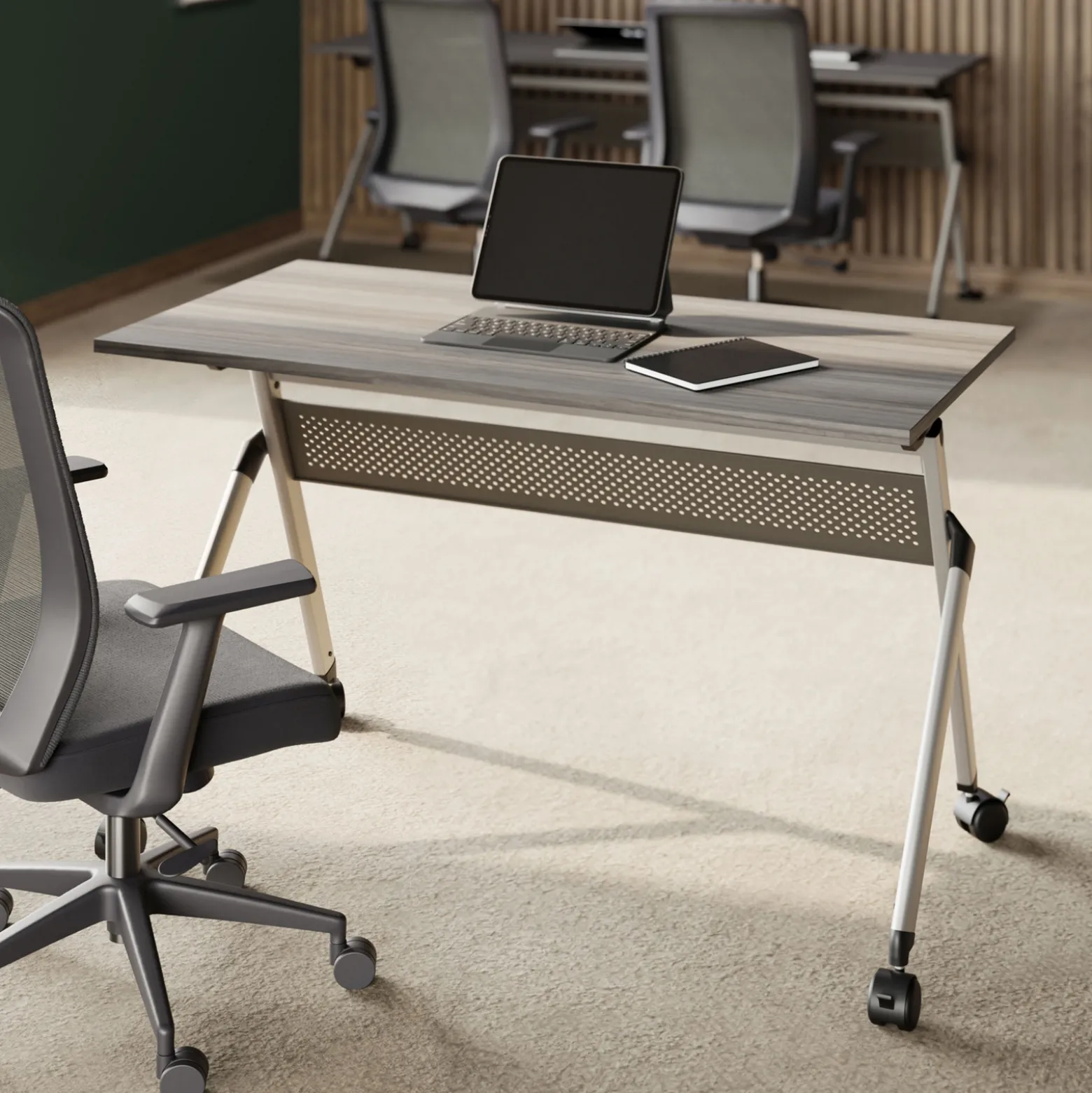 At Work Flip Top Training Table 48"W x 24"D